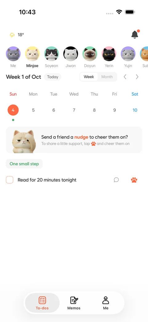 iPhone · A friend’s calendar and shared to-dos