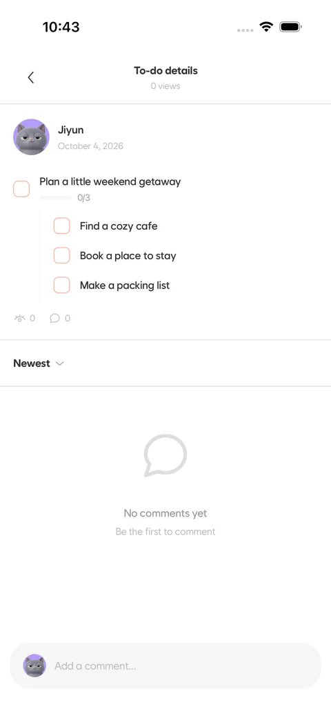 iPhone · To-do details and checklist items